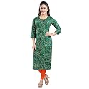 DREAM amp DZIRE Bandhani Kurti Green in