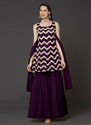 Dream Angel Women Georgette Kurta Sharara Set