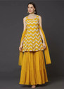 Dream Angel Women Georgette Kurta Sharara Set