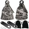 Dream Apparel 2 Pack Motorcycle Bells Guardian Angel for Biker Rider Men Women Ride Riding with Hangers, Drive Away Gremlins