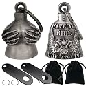 Dream Apparel 2 Pack Motorcycle Bells Guardian Angel for Biker Rider Men Women Ride Riding with Hangers, Drive Away Gremlins