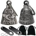 Dream Apparel 2 Pack Motorcycle Bells Guardian Angel for Biker Rider Men Women Ride Riding with Hangers, Drive Away Gremlins