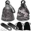 Dream Apparel 2 Pack Motorcycle Bells Guardian Angel for Biker Rider Men Women Ride Riding with Hangers, Drive Away Gremlins