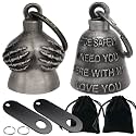 Dream Apparel 2 Pack Motorcycle Bells Guardian Angel for Biker Rider Men Women Ride Riding with Hangers, Drive Away Gremlins