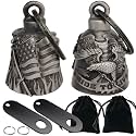 Dream Apparel 2 Pack Motorcycle Bells Guardian Angel for Biker Rider Men Women Ride Riding with Hangers, Drive Away Gremlins