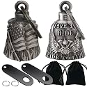 Dream Apparel 2 Pack Motorcycle Bells Guardian Angel for Biker Rider Men Women Ride Riding with Hangers, Drive Away Gremlins