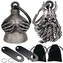 Dream Apparel 2 Pack Motorcycle Bells Guardian Angel for Biker Rider Men Women Ride Riding with Hangers, Drive Away Gremlins