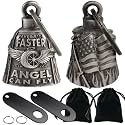 Dream Apparel 2 Pack Motorcycle Bells Guardian Angel for Biker Rider Men Women Ride Riding with Hangers, Drive Away Gremlins