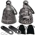 Dream Apparel 2 Pack Motorcycle Bells Guardian Angel for Biker Rider Men Women Ride Riding with Hangers, Drive Away Gremlins