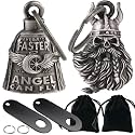 Dream Apparel 2 Pack Motorcycle Bells Guardian Angel for Biker Rider Men Women Ride Riding with Hangers, Drive Away Gremlins