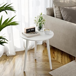 shoppee foldable round shaped bed side table for coffee tea amp living room beauty full table full white wood