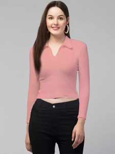 dream beauty fashion casual solid women pink top