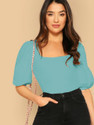 Dream Beauty Fashion Casual Solid Women Light Green Top