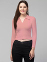 Dream Beauty Fashion Casual Solid Women Orange Top