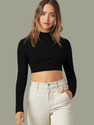 Dream Beauty Fashion Casual Solid Women Black Top