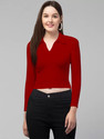 Dream Beauty Fashion Casual Solid Women Red Top
