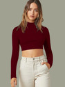 Dream Beauty Fashion Casual Solid Women Maroon Top