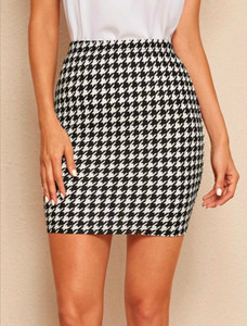 dream beauty fashion solid women pencil black white skirt
