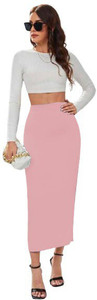 dream beauty fashion women solid pencil multicolor skirt