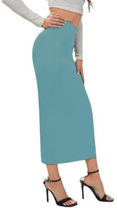 dream beauty fashion women solid pencil light green skirt