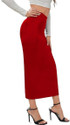 Dream Beauty Fashion Women Solid Pencil Red Skirt