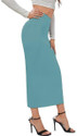 Dream Beauty Fashion Women Solid Pencil Light Green Skirt