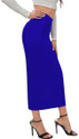 Dream Beauty Fashion Women Solid Pencil Blue Skirt