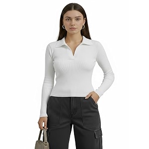 Dream Beauty Fashion Womens Collared Neck Long