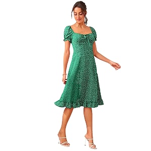 Dream Beauty Fashion Womens Polyester Printed A-line