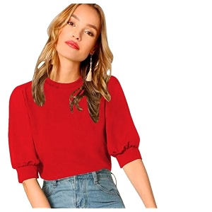 Dream Beauty Fashion Womens Puff Sleeve Round