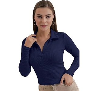 dream beauty fashion women39s collared neck long sleeve slim fit casual tee top 2334 inches apple-01-p