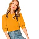 Dream Beauty Fashion Women39s Puff Sleeve Round