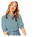 Dream Beauty Fashion Women39s Puff Sleeve Round