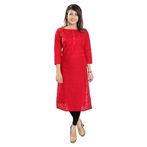 Dream Desi Womens Cotton White Colour Chickankari