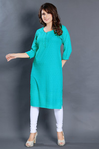 Dream Dzire Women Chikan Embroidery Straight