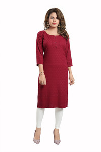 Dream Dzire Women Chikan Embroidery Straight