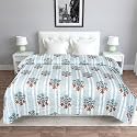 Dream Living Reversible Comforter Microfiber Reversible AC Comforter/Blanket for All Weather for Double Bed Comforter (Green)
