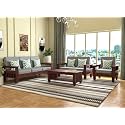Sheesham Wooden 6 Seater Sofa Set for Living Room | Rosewood 6 Seater Cushion Sofa Set with Side Newspaper Holder for Home &amp; Office |