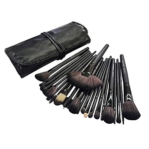 dream maker 24 piece makeup brush set black