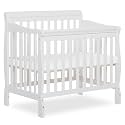 Dream On Me Aden 4-in-1 Convertible Mini Crib (36x23x39 Inch (Pack of 1), White)