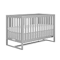 Dream On Me Arlo 5-in-1 Convertible Full-Size Baby Crib in Pebble Grey, GreenGuard Gold & JPMA, Converts to Toddler, Day & Full-Size Bed, 3 Mattress Heights, Non-Toxic Finish, Sustainable Pinewood