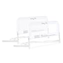 Dream On Me Lightweight Mesh Security Adjustable Bed Rail Double Pack with Breathable Mesh Fabric in White, 2 Count (Pack of 1)