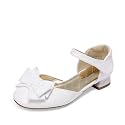 DREAM PAIRS Flower Girls Dress Shoes Bow Low Heels