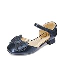 DREAM PAIRS Flower Girls Dress Shoes Bow Low Heels