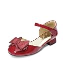 DREAM PAIRS Flower Girls Dress Shoes Bow Low Heels