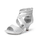 DREAM PAIRS Girls Sandals Low Heel Dress