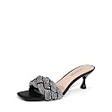DREAM PAIRS Heels for Women Rhinestone Open