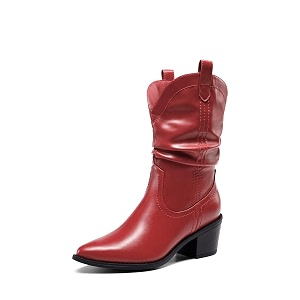 DREAM PAIRS Womens Cowgirl Boots Mid Calf