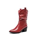DREAM PAIRS Women39s Cowgirl Boots Mid Calf