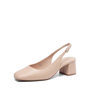 DREAM PAIRS Womens Low Chunky Heels Slingback